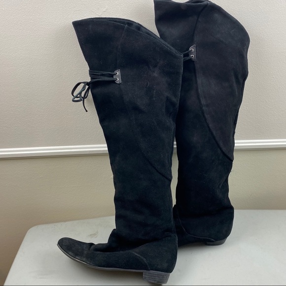 Fergie Shoes - Fergie over the knee genuine leather boots - suede